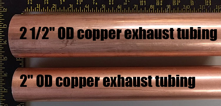 copper exhaust tubing