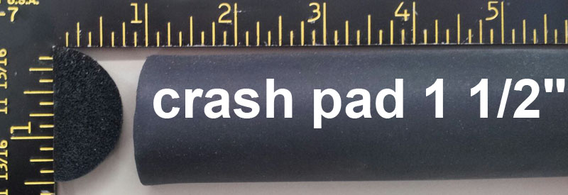 1/2 round 1 1/2" crash pad